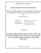 Đánh giá hiện trạng chất lượng nước cấp và công nghệ xử lý nước của các cụm dân cư vùng nông thôn ven biển và hải đảo việt nam