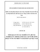 Tổng quan về các nghiên cứu đề tài nghiên cứu trong lĩnh vực cấp nước sinh hoạt vùng ven biển và hải đảo tại việt nam
