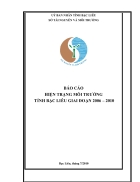 Báo cáo hiện trạng môi trường tỉnh Bạc Liêu 2006 2010 152trang