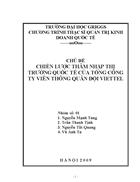 Chiến lược thâm nhập thị trường quốc tế của Tổng công ty Viễn thông Quân đội Viettel