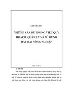 Những vấn đề trong việc quy hoạch quản lý và sử dụng đâ t đai nông nghiê p