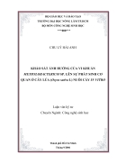 KHẢO SÁT ẢNH HƯỞNG CỦA VI KHUẨN METHYLOBACTERIUMSP LÊN SỰ PHÁT SINH CƠ QUAN CÂY LÚA Oryza sativa L NUÔI CẤY IN