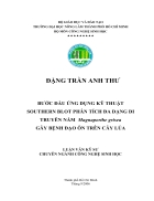 Bước đầu ứng dụng kỹ thuật Southern Blot phân tích tính đa dạng di truyền của nấm Magnaporthegrissea gây bệnh đạo ôn trên cây lúa