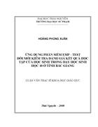 Ứng dụng phần mềm EMP TEST đổi mới kiểm tra đánh giá kết quả học tập của học sinh trong dạy học Sinh học 10 ở tỉnh Bắc Giang