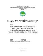 Khảo sát hiện trạng sử dụng hóa chất kháng sinh và chế phẩm sinh học trong nuôi tôm sú công nghiệp tại tỉnh Cà Mau