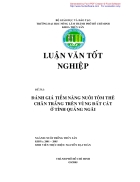 Đánh giá tiềm năng nuôi tôm thẻ chân trắng trên vùng đất cát ở tỉnh Quảng Ngãi