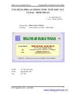 Ứng dựng IDPro 3 0 trong tính tưới khu vực tà pao bình thuận