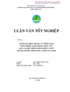 Đánh giá hiện trạng và tiềm năng phát triển nuôi trồng thủy sản dựa vào hệ thống kênh thủy lợi ở huyện Dương Minh Châu tỉnh Tây Ninh