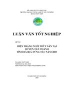 Hien trang nuoi thuy san tai huyen Tan Thanh tinh Ba Ria Vung Tau nam 2005