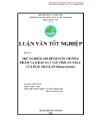 Thử nghiệm mô hình nuôi ếch thương phẩm và khảo sát tập tính ăn nhau của ếch Thái Lan Ranna tigerina tigrina