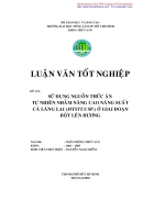 Sử dụng nguồn thức ăn tự nhiên nhằm nâng cao năng suất cá lăng lai Mystus sp ở giai đoạn bột lên hương