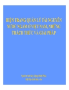 Hiện trạng quản lý tài nguyên nước ngầm ở việt nam những thách thức và giải pháp