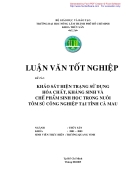 Khảo sát hiện trạng sử dụng hóa chất kháng sinh và chế phẩm sinh học trong nuôi tôm sú công nghiệp tại tỉnh Cà Mau