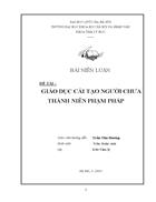 Giáo dục cải tạo những người chưa thành niên phạm tội