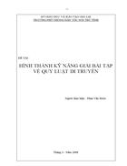 Hình thành kỹ năng giải bài tập về quy luật di truyền