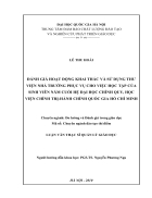 Danh gia hoat dong khai thac va su dung thu vien nha truong phuc vu cho viec hoc tap cua sinh vien nam cuoi he dai hoc chinh quy hoc vien chinh tri hanh chinh quoc gia ho chi minh