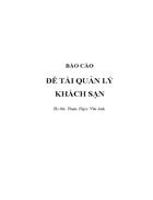 Báo cáo đề tài Quản lý khách sạn