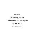 Báo cáo đề tài Quản lý Giải bóng đá vô địch quốc gia