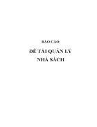 Đồ án môn CNPM đề tài Quản lý nhà sách