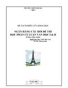 Ngân hàng câu hỏi đề thi học phần lý luận văn học I II 5 Đơn vị học trình