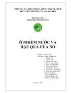 Ônhiễm môi trường nước và hâu quả của nó