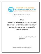 Phong cách lãnh đạo của nguyễn thị kim ngân bí thư đoàn khoa kế toán kiểm toán trong hội trại truyền thống 26 03 201