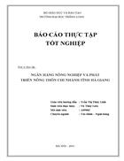 Tình hình huy động và sử dụng vốn tại ngân hàng No PTNT chi nhánh tỉnh Hà Giang 2010