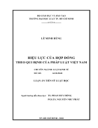 Hiệu lực của hợp đồng theo qui định của pháp luật việt nam