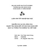 Nghiên cứu sự hài lòng của người tiêu dùng đối với các nhà cung cấp dịch vụ thông tin di động tại việt nam