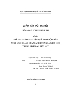 Giải pháp Nâng cao hiệu quả hoạt động sản xuất kinh doanh của ngành đường sắt việt nam trong giai đoạn hiện nay