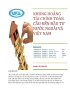 Khủng hoảng tài chính toàn cầu đến đầu tư nước ngoài và việt nam