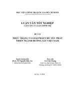 Thực trạng và giải pháp chủ yếu phát triển ngành đường sắt việt nam