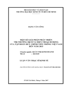 Một số giải pháp phát triển thị trường dịch vụ điện thoại di động của tập đoàn bưu chính viễn thông Việt Nam đến năm 2015