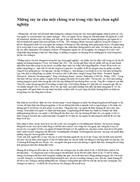 Những suy tư của một chàng trai trong việc lựa chọn nghề nghiệp