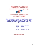 Nghiên cứu xây dựng công cụ GIS đánh giá chất lượng môi trường nước mặt dựa trên số liệu quan trắc áp dụng cho tỉnh Bà Rịa Vũng Tàu