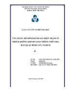 Ứng dụng phần mềm mô hình car đánh giá ô nhiễm không khí do giao thông trên địa bàn quận bình tân tp hcm