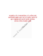 Nghiên cứu ảnh hưởng của nồng độ muối đến hiệu quả xử lý nước thải từ quy trình sản xuất nước tương bằng công nghệ uasb