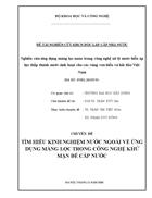 Tìm hiểu kinh nghiệm nước ngoài về ứng dụng màng lọc trong công nghệ khử mặn để cấp nước