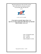 Ứng dụng gis hỗ trợ công tác quản lý chất thải rắn đô thị tại thành phố pleiku gia lai