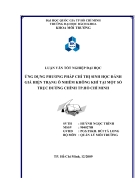 Ứng dụng phương pháp chỉ thị sinh học đánh giá hiện trạng ô nhiễm không khí tại một số trục đường chính tp hồ chí minh