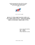 Quản lý tổng hợp nguồn nước lưu vực sông Kiến Giang tỉnh Thái Bình trên quan điểm phát triển bền vững