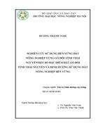Nghiên cứu đánh giá tài nguyên đất gò đồi vùng Đông Bắc phục vụ phát triển kinh tế nông nghiệp