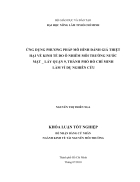 Ứng Dụng Phương Pháp Mô Hình Đánh Gía Thiệt Hại Về Kinh Tế Do Ô Nhiễm Môi Trường Nước Mặt Lấy Quận 9 Thành Phố Hồ Chí Minh Làm Ví Dụ Nghiên Cứu