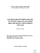 Giải pháp khuyến khích nhà đầu tư tổ chức tham gia giao dịch trên thị trường chứng khoán Việt Nam