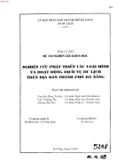 Nghiên cứu phát triển các loại hình và hoạt động dịch vụ du lịch trên địa bàn thành phố Đà Nẵng