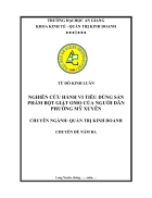 Nghiên cứu hành vi tiêu dùng sản phẩm bột giặt omo của người dân phường mỹ xuyên