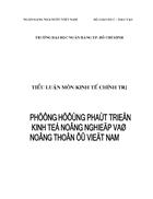 Phuong huong phat trien kinh te nong nghiep Viet Nam