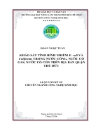 KHAO SAT TINH HINH NHIEM E coli VA Coliforms TRONG NUOC UONG NUOC CO GAS NUOC CO CON TREN DIA BAN QUAN THU DUC