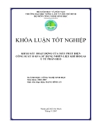 Bước đầu khảo sát hoạt động của máy phát điện loại 10 kVA chạy bằng nhiên liệu khí biogas được ủ từ phân heo