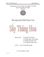 Công nghệ chế biến trái cây Sấy thăng hoa